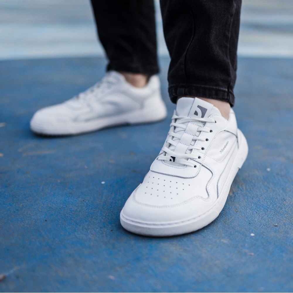 Barebarics - Zing - All White Leather Chunky Sneaker
